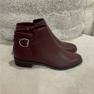 Saint John's Bay Maroon Ankle Boots - Rayford boots